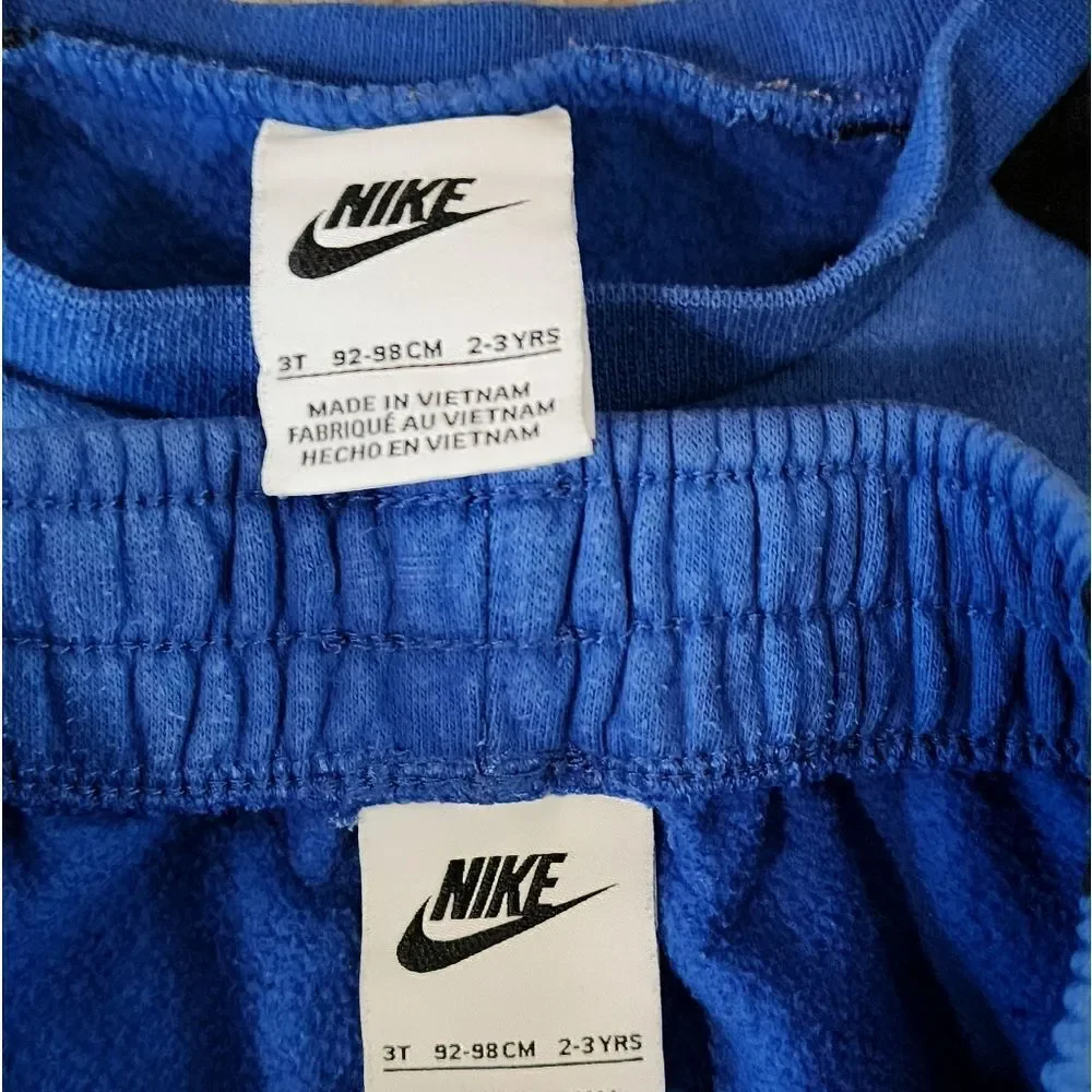 Nike Kids Blue and Black Crewneck Sweater And Matching Pants Set